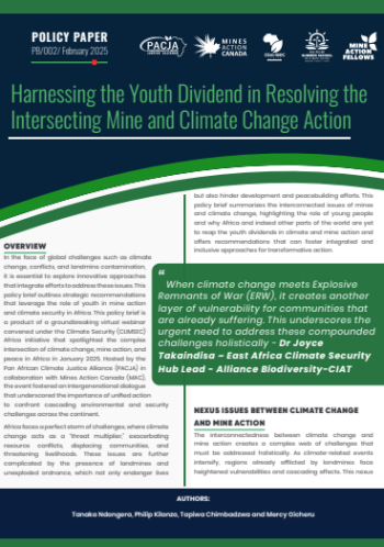 Harnessing the Youth Dividend in Resolving the Intersecting Mine and Climate Change Action