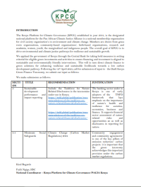 KPCG SUBMISSION ON THE GREEN TAXONOMY