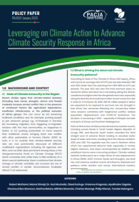 Leveraging on Climate Action to Advance  Climate Security Response in Africa