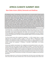 ACS 2023 Non-State Actors (NSAs) Demands and Redlines