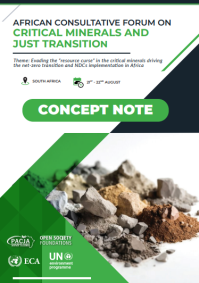 AFRICAN CONSULTATIVE FORUM ON  CRITICAL MINERALS AND  JUST TRANSITION