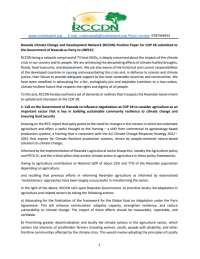 Rwanda Climate Change and Development Network (RCCDN) Position Paper for COP 28 submitted to  the Government of Rwanda as Party to UNFCCC